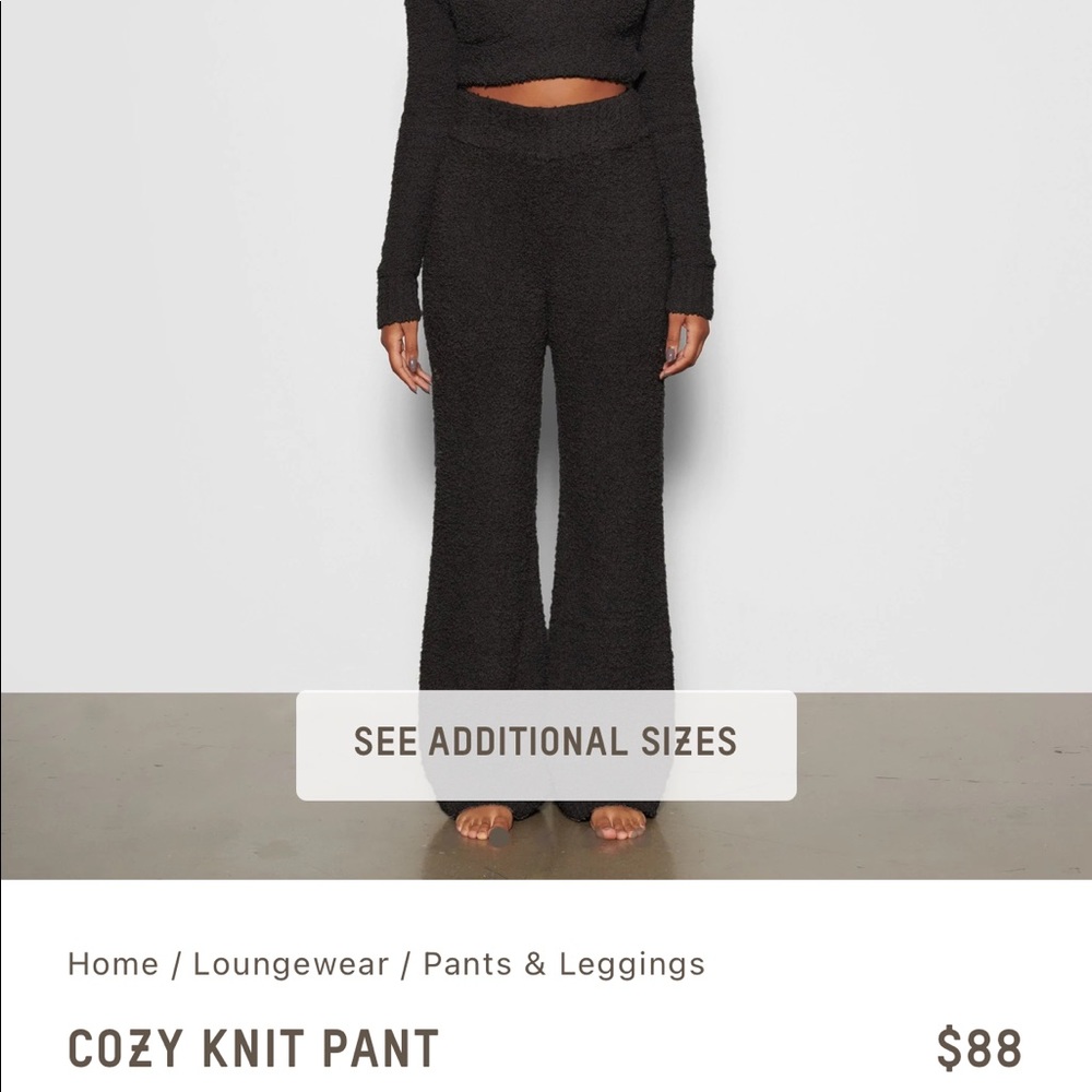 Skims Cozy Knit Wide Leg Pant